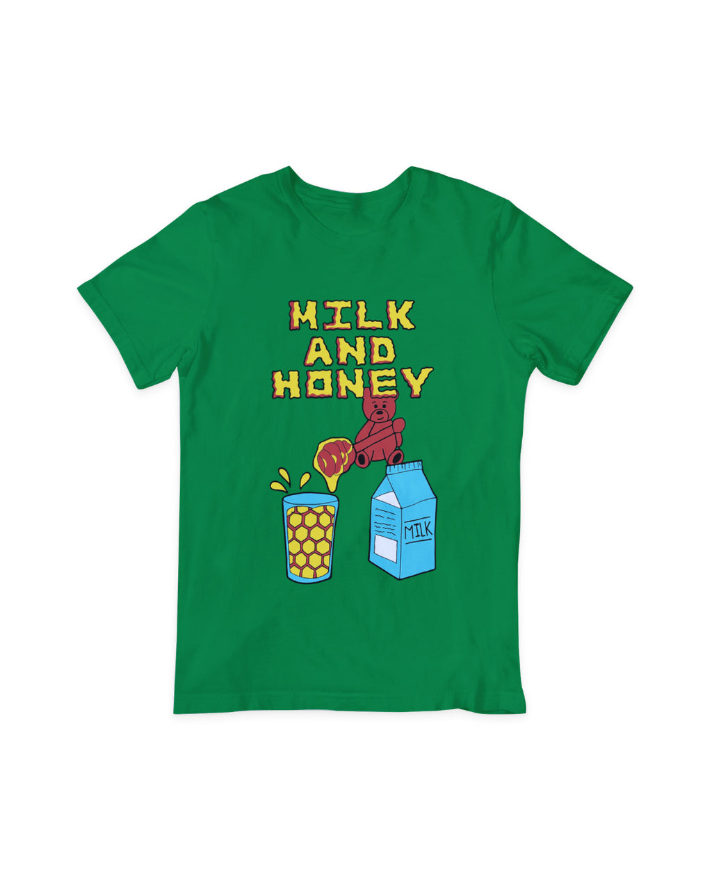 Milk & Honey Bear Green T-Shirt - The Phi Concept