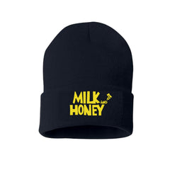 Black Milk and Honey Embroidered Cuffed Beanie - The Phi Concept