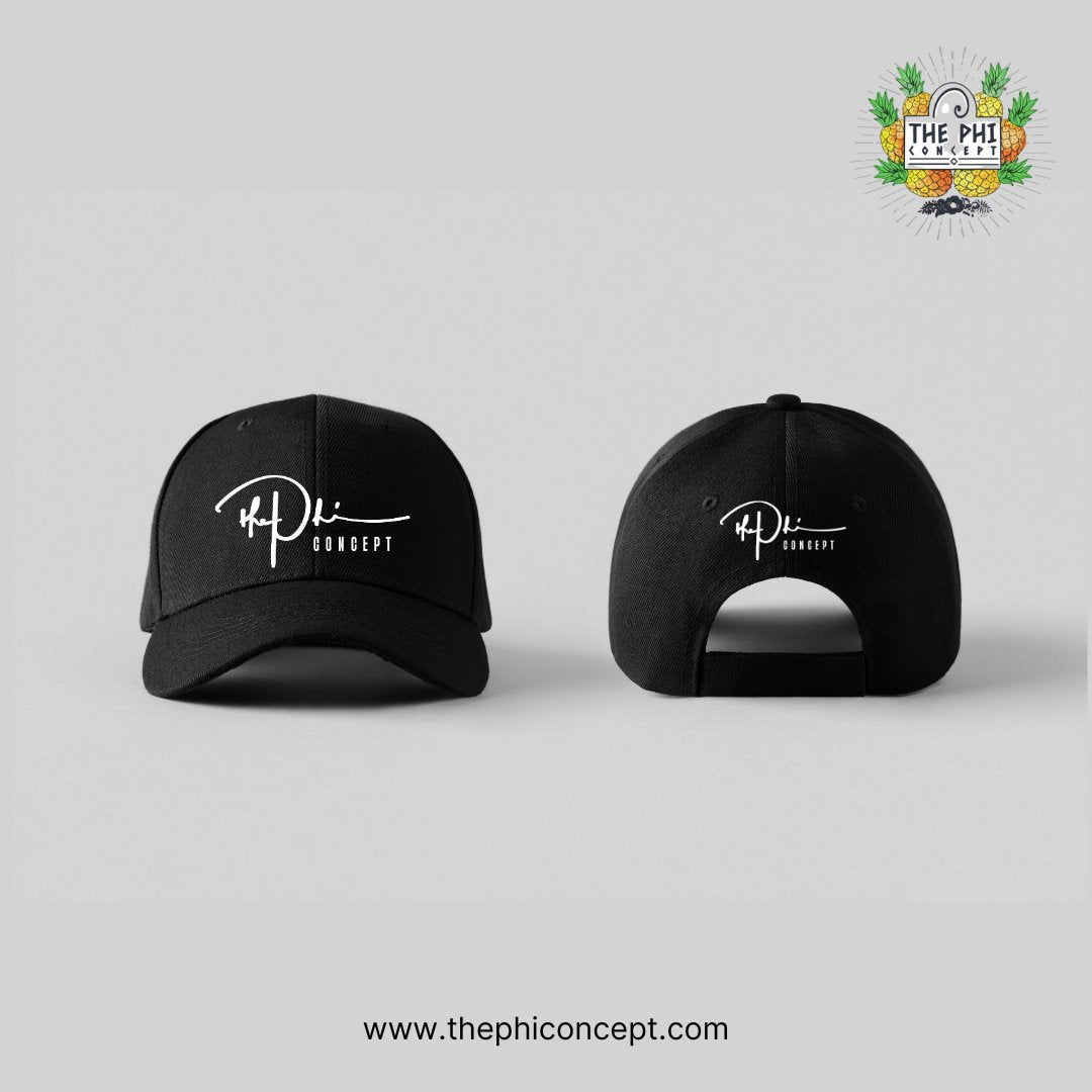 Black The Phi Concept Embroidered Hat - The Phi Concept