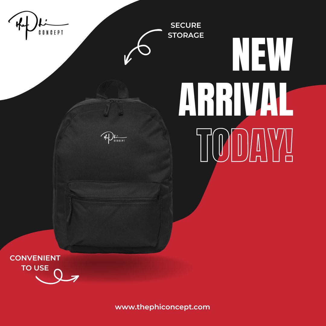 The Phi Concept Liberty Black Backpack - The Phi Concept