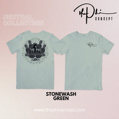 The Phi Concept Stonewash Green T-Shirt - The Phi Concept
